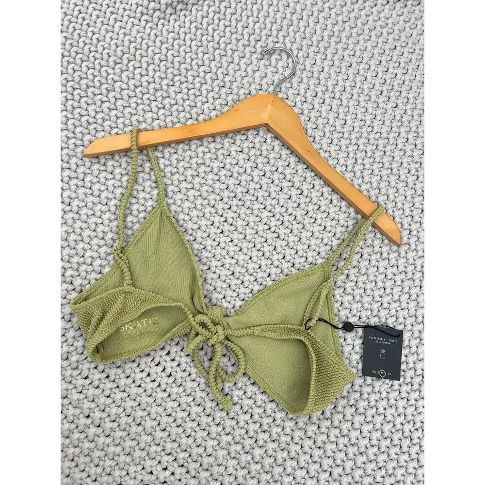 Skatie• ‘Sarah’ Bikini Top in Matcha Crinkle - Picture 4 of 12